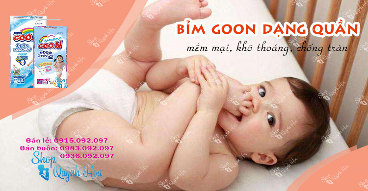 bỉm goon dạng quần dành cho bé gái